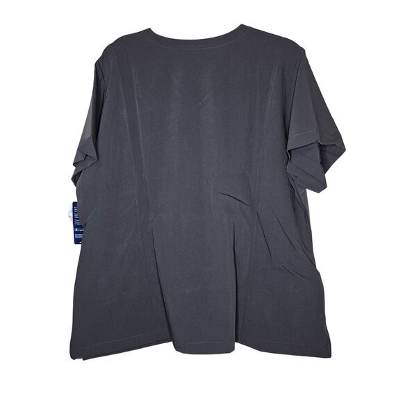 Jockey Mock Wrap 2306 Charocal Dark Grey NEW Womens Scrub Uniform Top sz Medium - Picture 2 of 3
